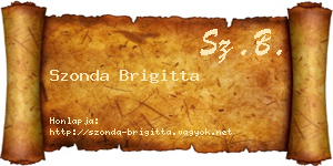 Szonda Brigitta névjegykártya