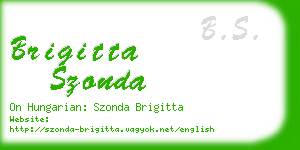 brigitta szonda business card